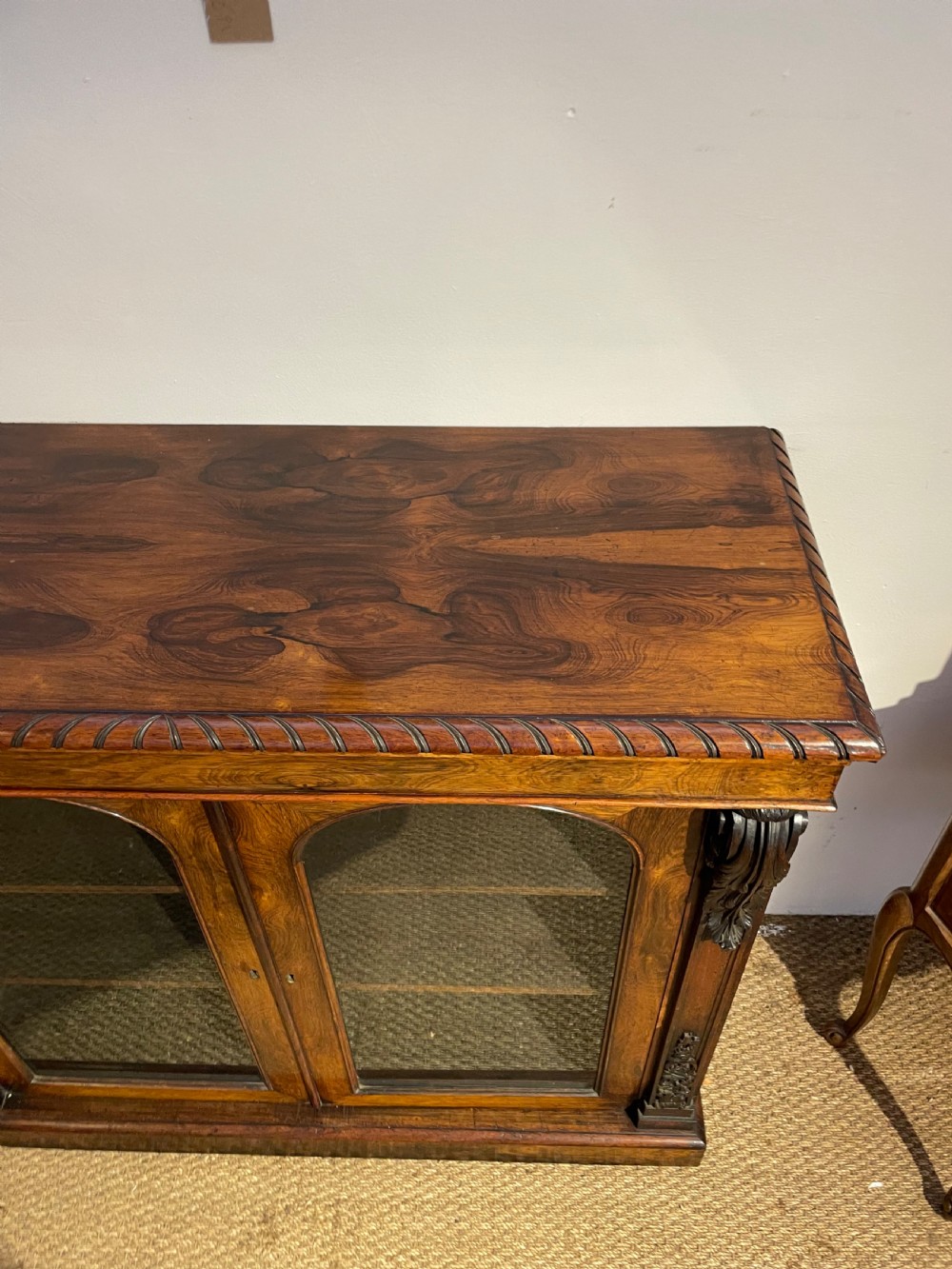 Small rosewood 2 door boookcase  View V