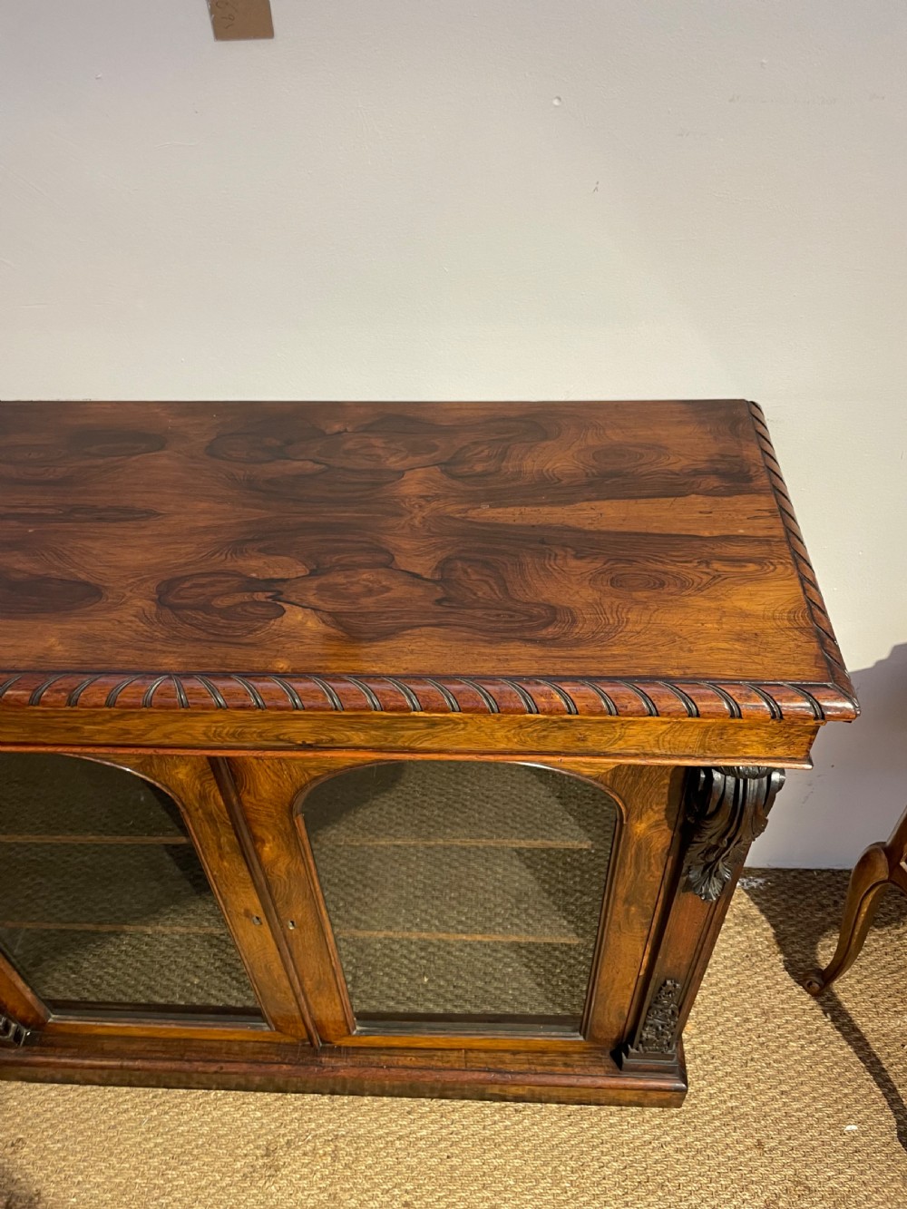 Small rosewood 2 door boookcase  View VI