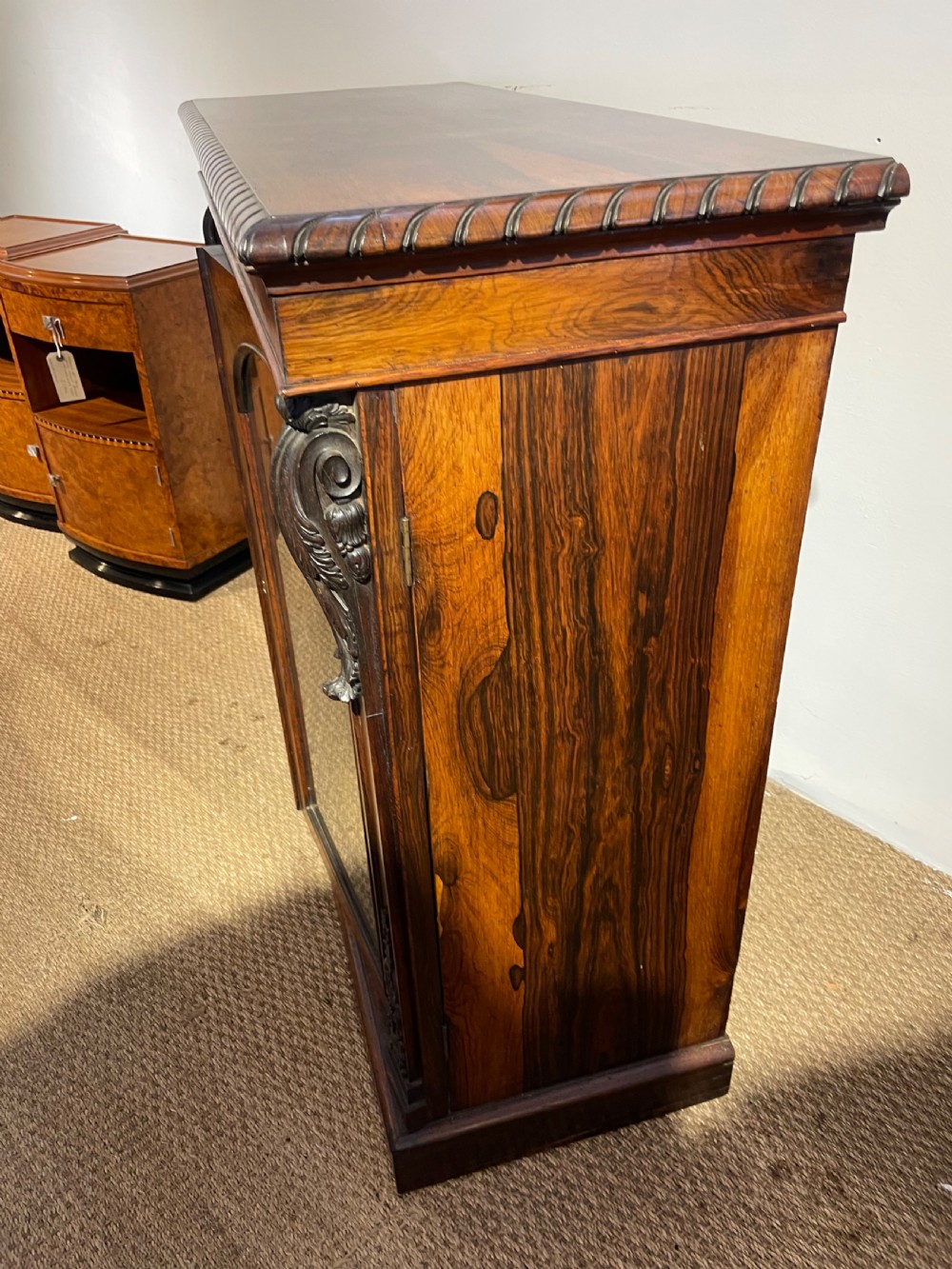 Small rosewood 2 door boookcase  View VII