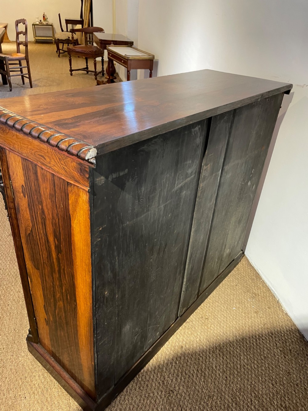 Small rosewood 2 door boookcase  View VIII