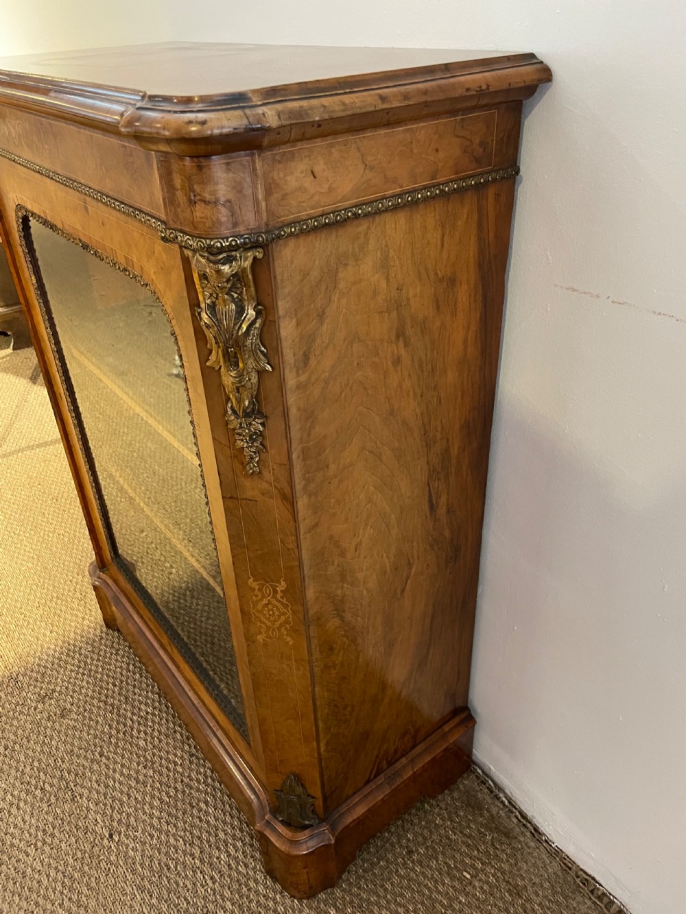 Walnut pier cabinet / bookcase  View II