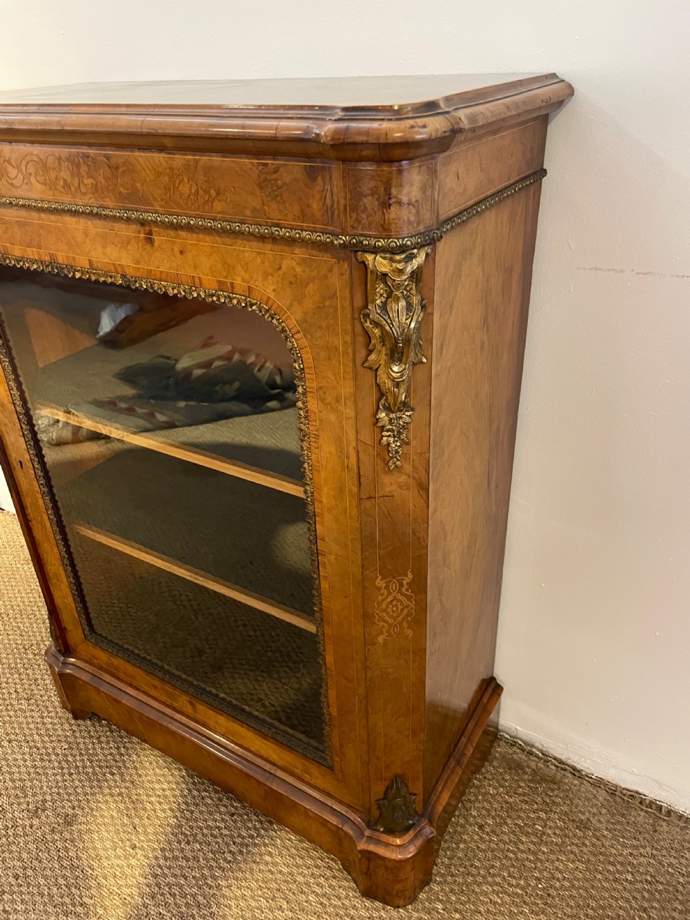 Walnut pier cabinet / bookcase  View IV