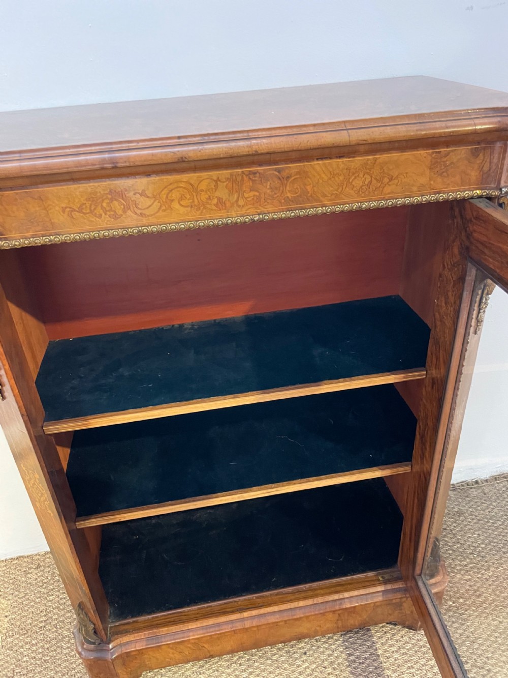 Walnut pier cabinet / bookcase  View VI