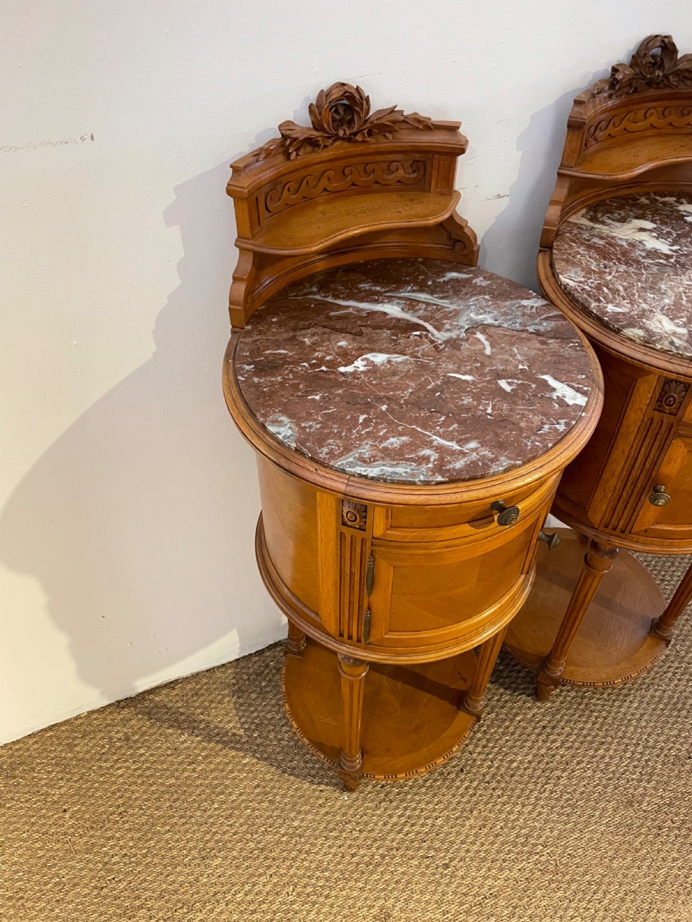 Pair of walnut bedside cabinets  View IV
