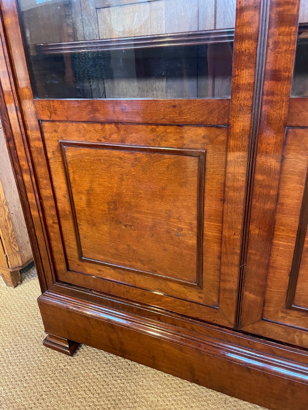 Mahogany 2 door bookcase  View III