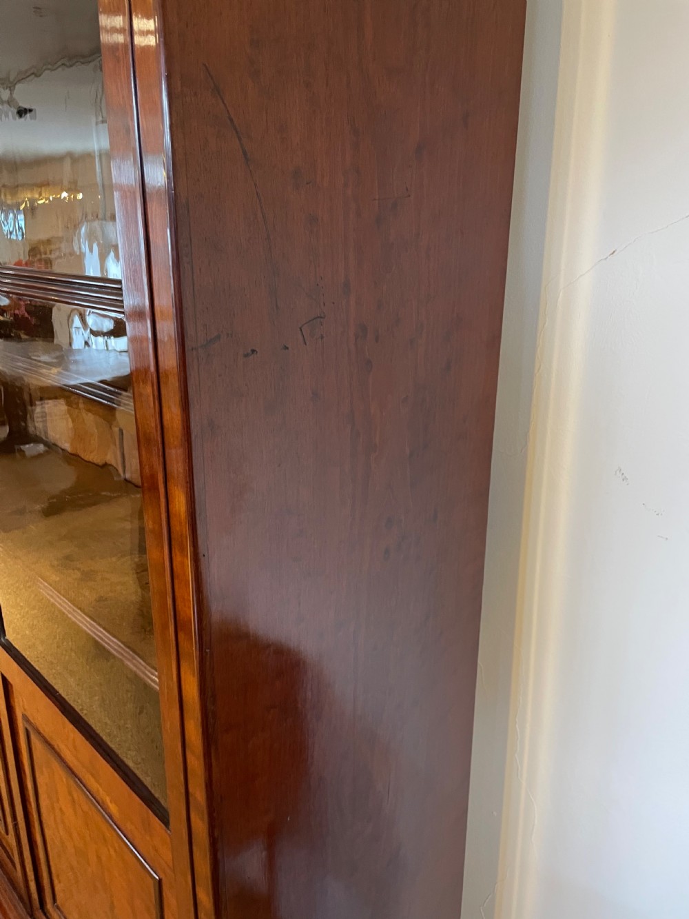 Mahogany 2 door bookcase  View V