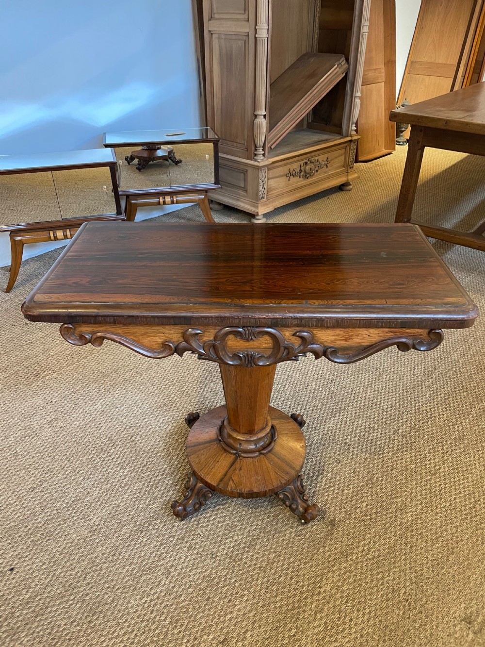 Victorian rosewood card table 