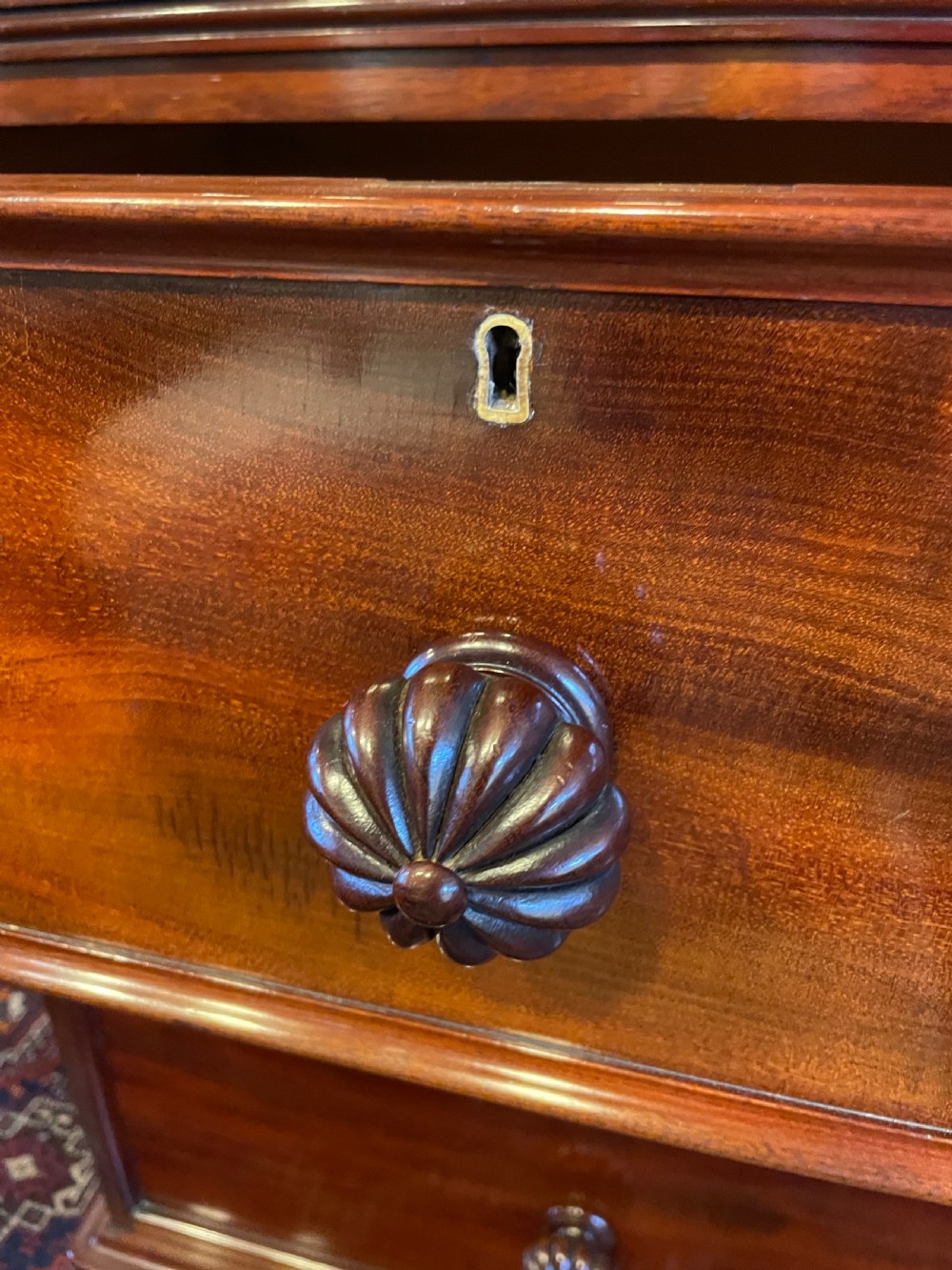 Victorian flame mahogany linen press  View VIII