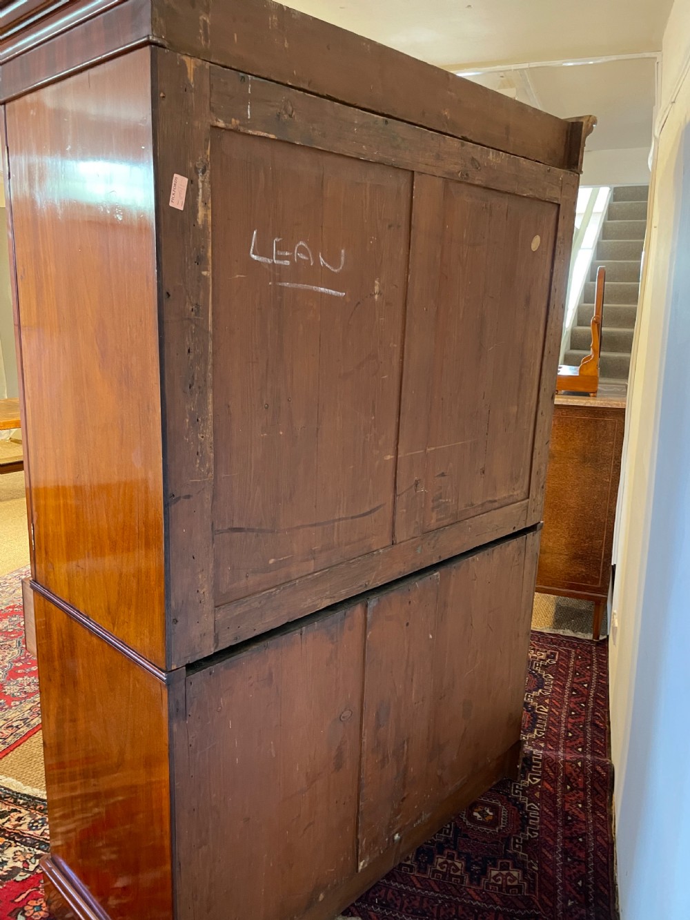 Victorian flame mahogany linen press  View XI