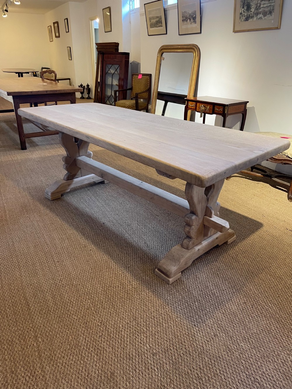 Scrubbed oak refectory table  View VIII