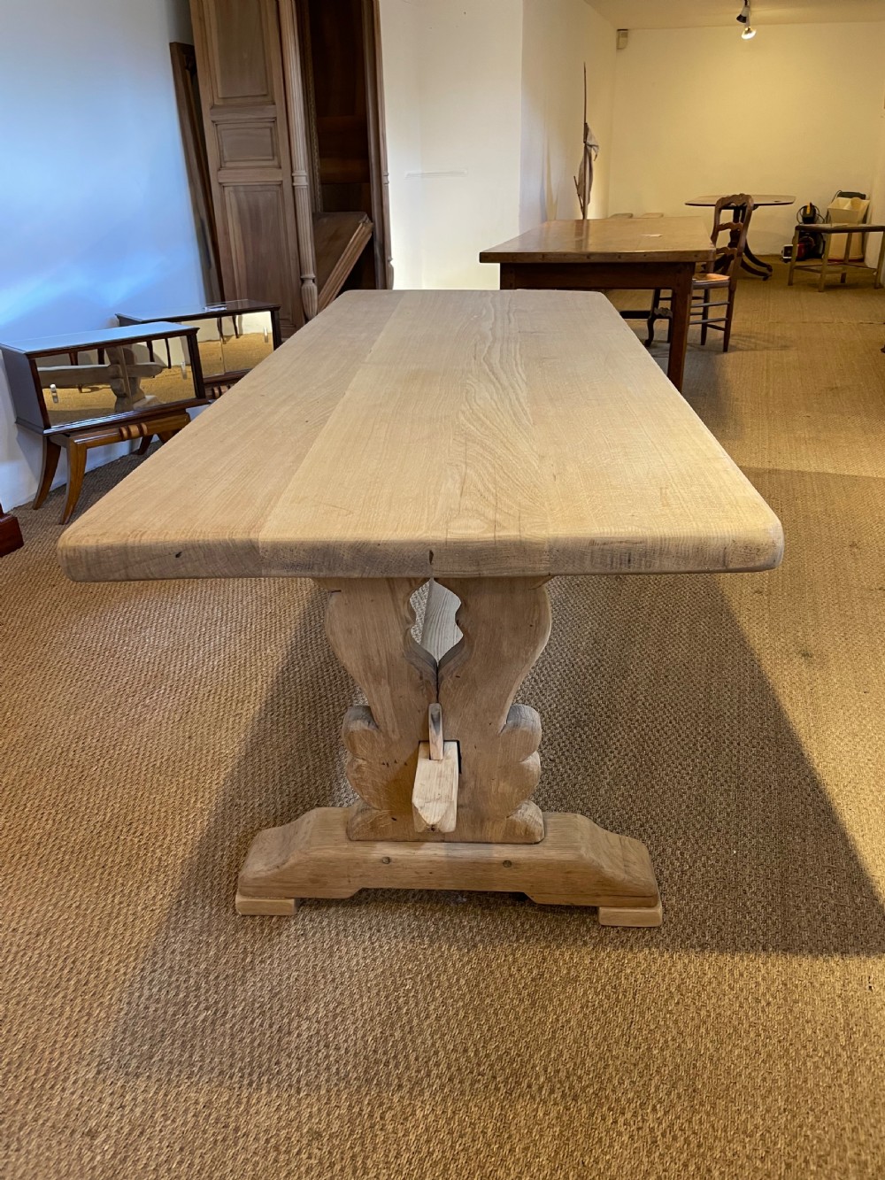 Scrubbed oak refectory table  View IX