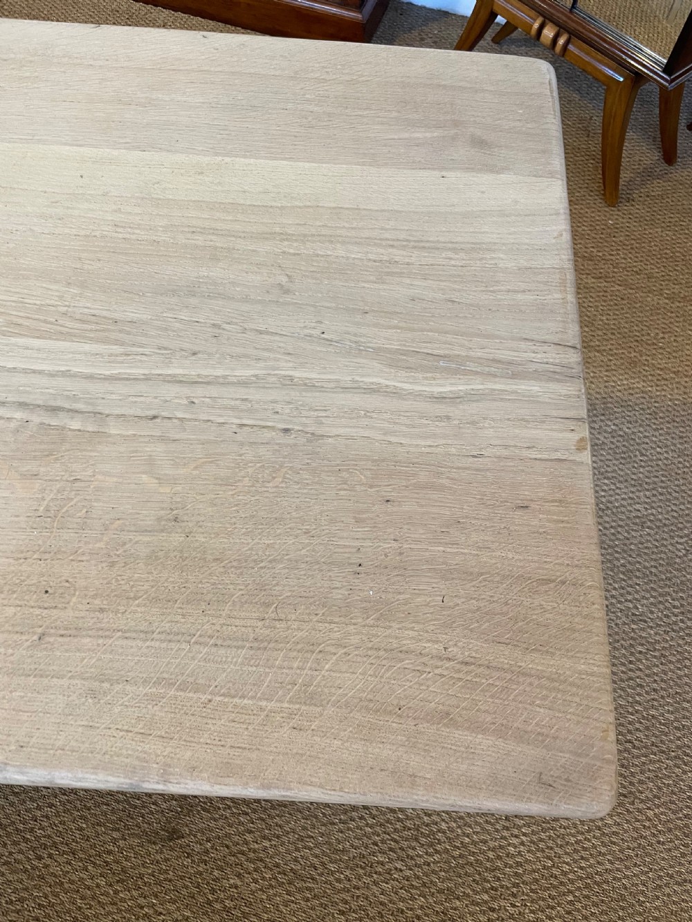 Scrubbed oak refectory table  View X