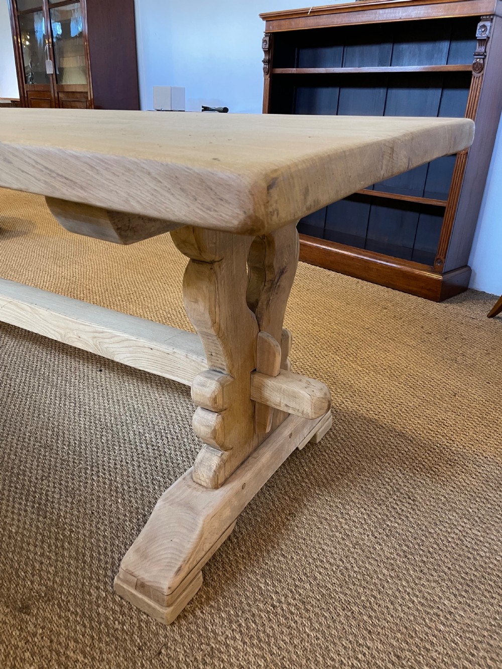 Scrubbed oak refectory table  View XIII