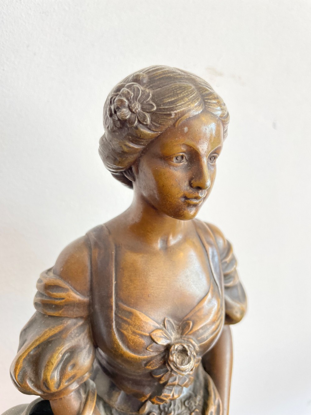 Spelter figure of a woman “ La Cruche Cassee “ View IV