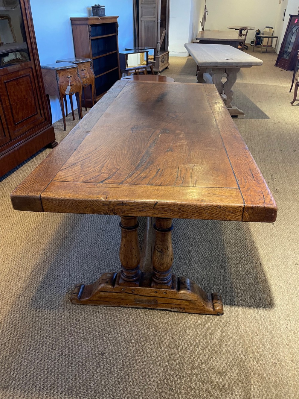 Oak refectory table  View II
