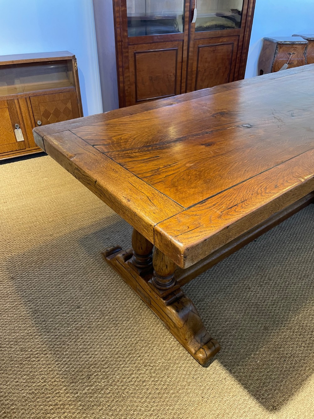 Oak refectory table  View III
