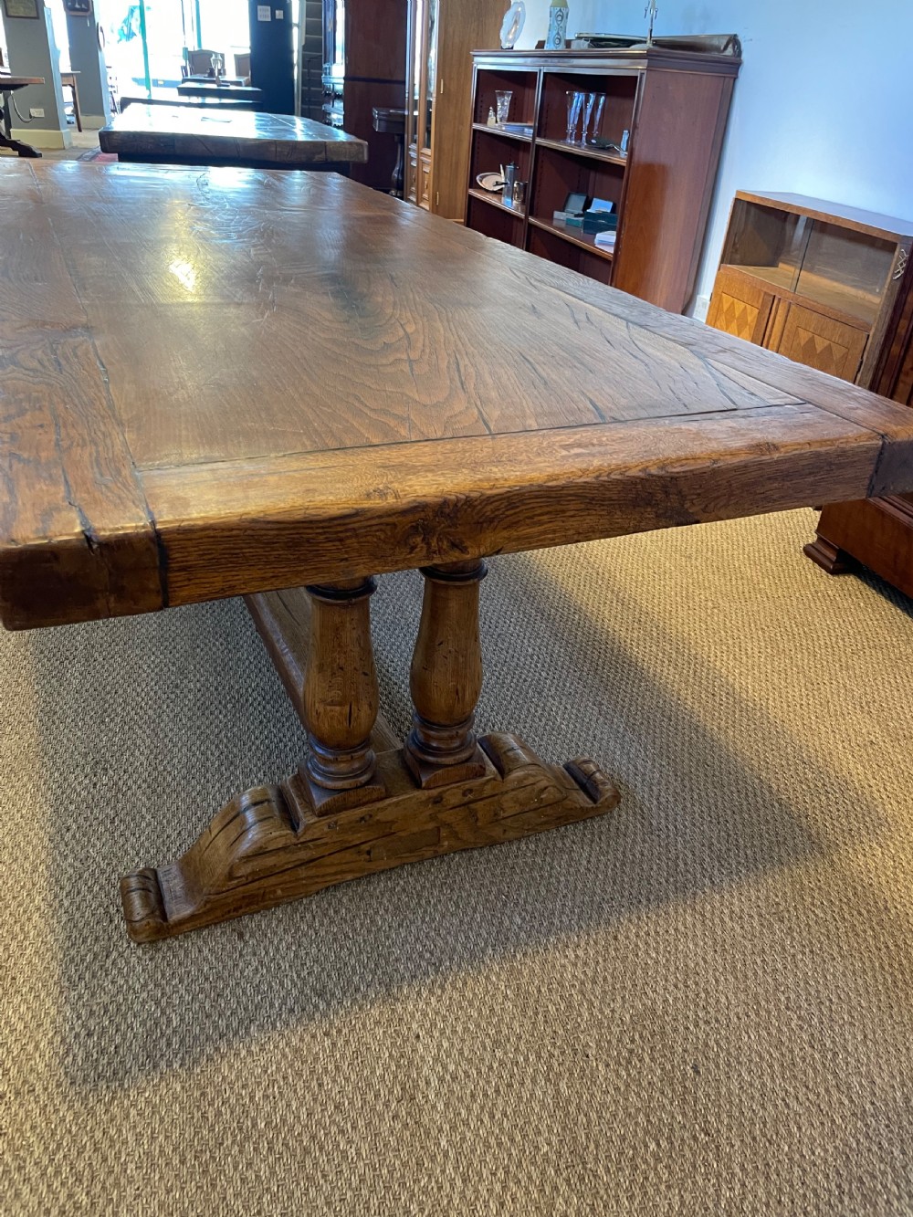 Oak refectory table  View VII