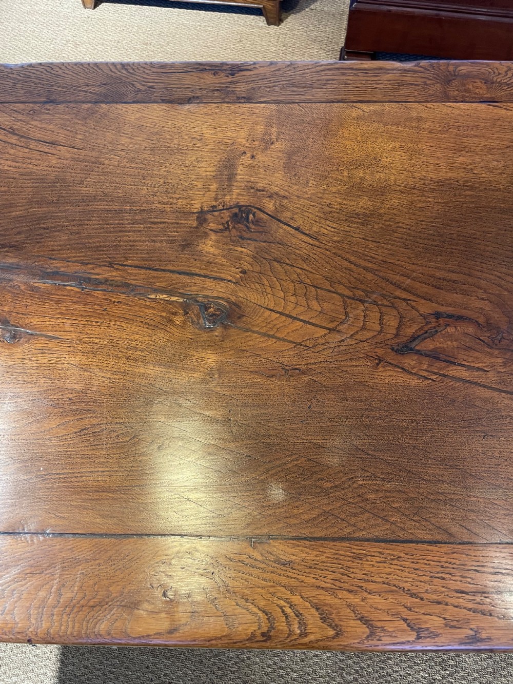 Oak refectory table  View X