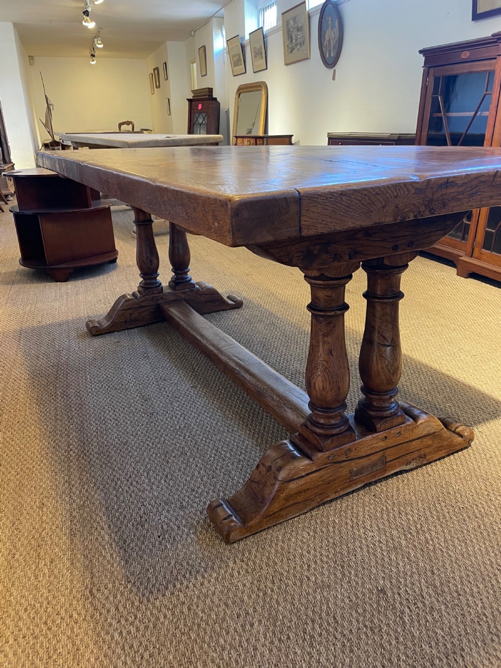 Oak refectory table  View XIII