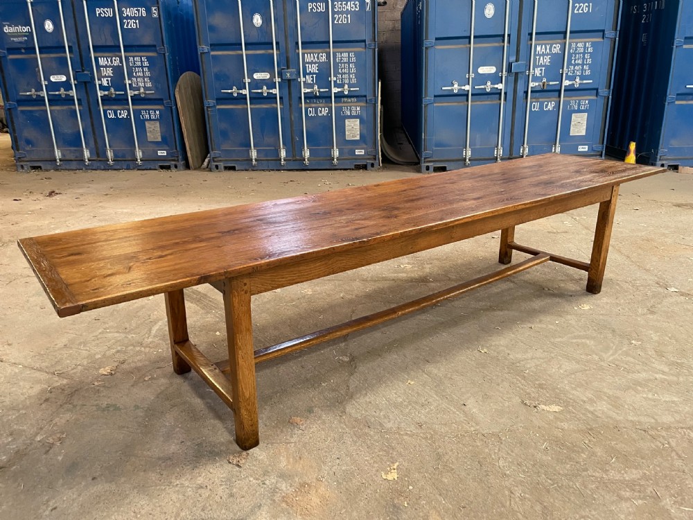 Oak farm house table 3.5 meters long  View II