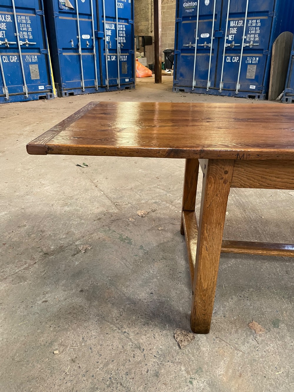 Oak farm house table 3.5 meters long  View III