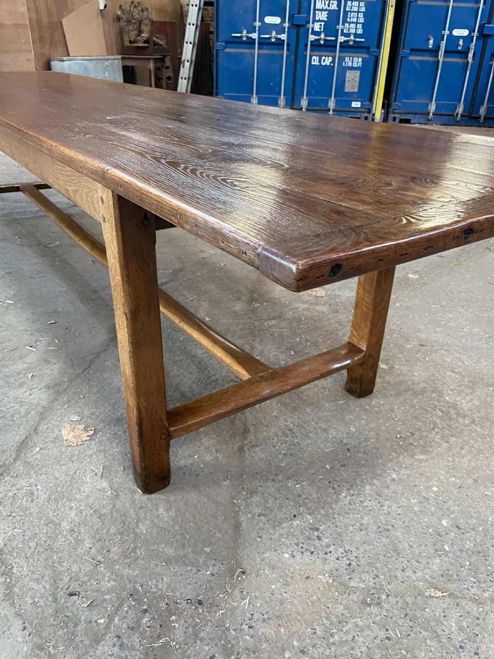 Oak farm house table 3.5 meters long  View XIV