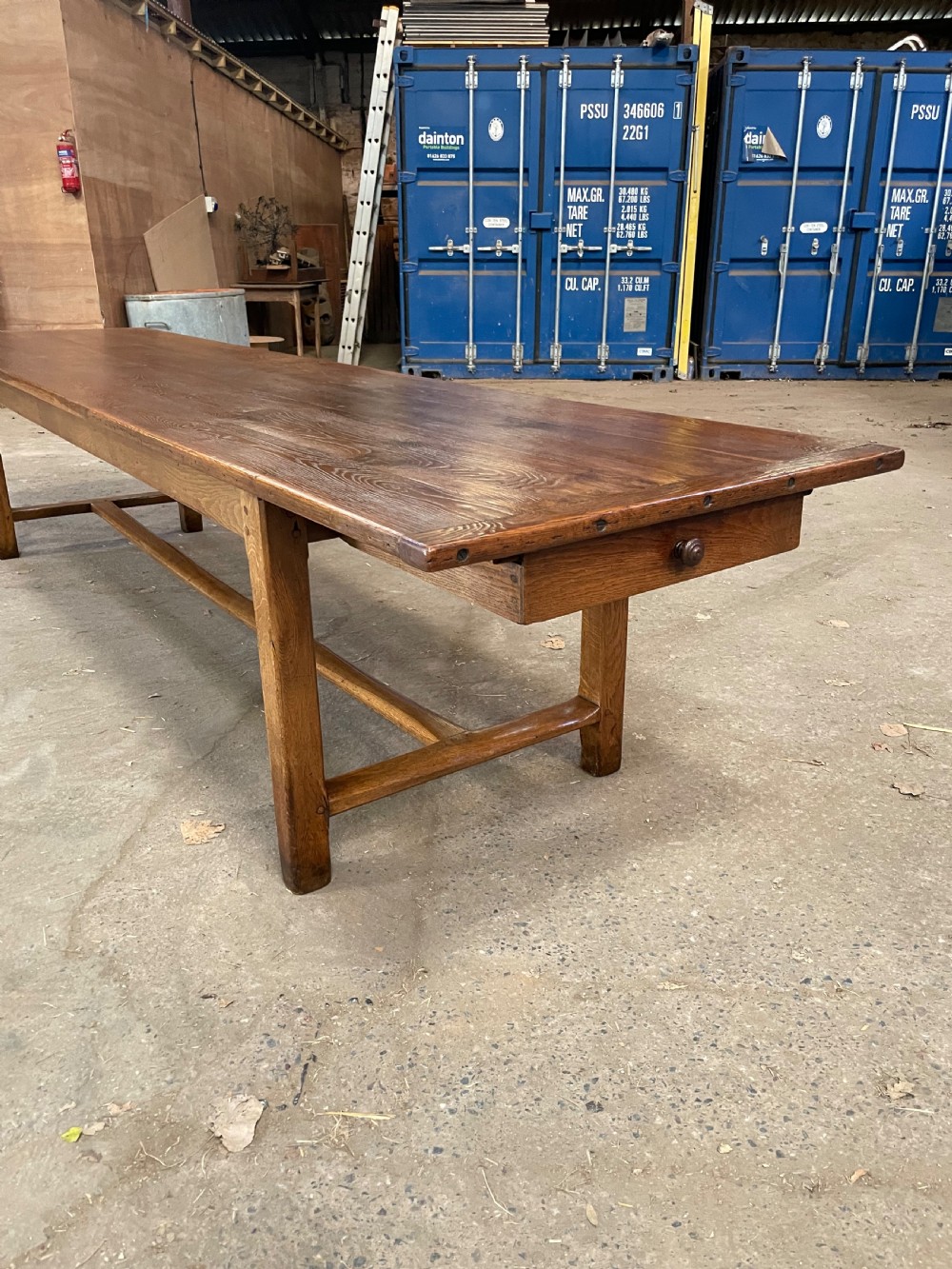 Oak farm house table 3.5 meters long  View XVI
