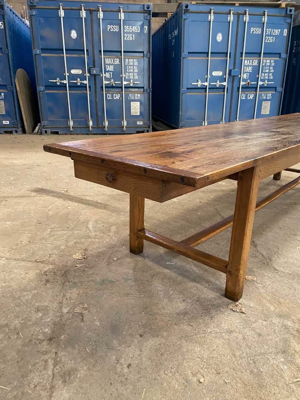 Oak farm house table 3.5 meters long  View XVII