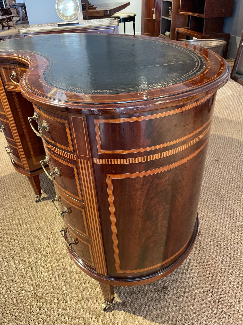 Antique kidney shaped desk  View II