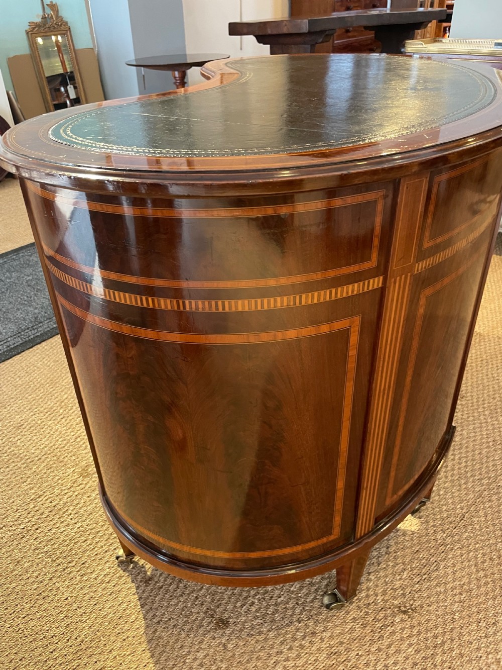 Antique kidney shaped desk  View III