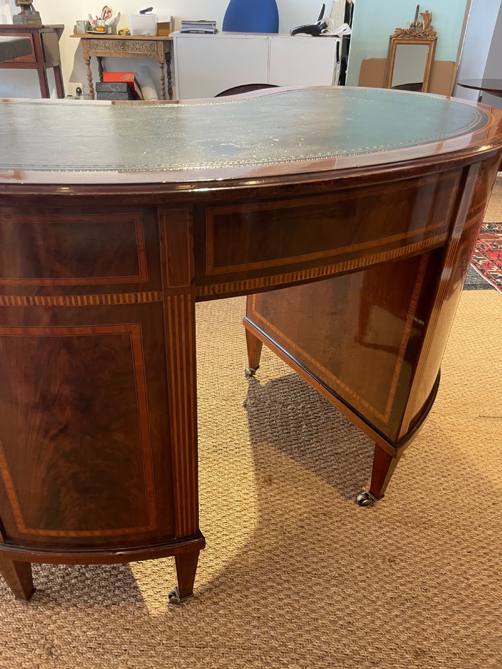 Antique kidney shaped desk  View VI