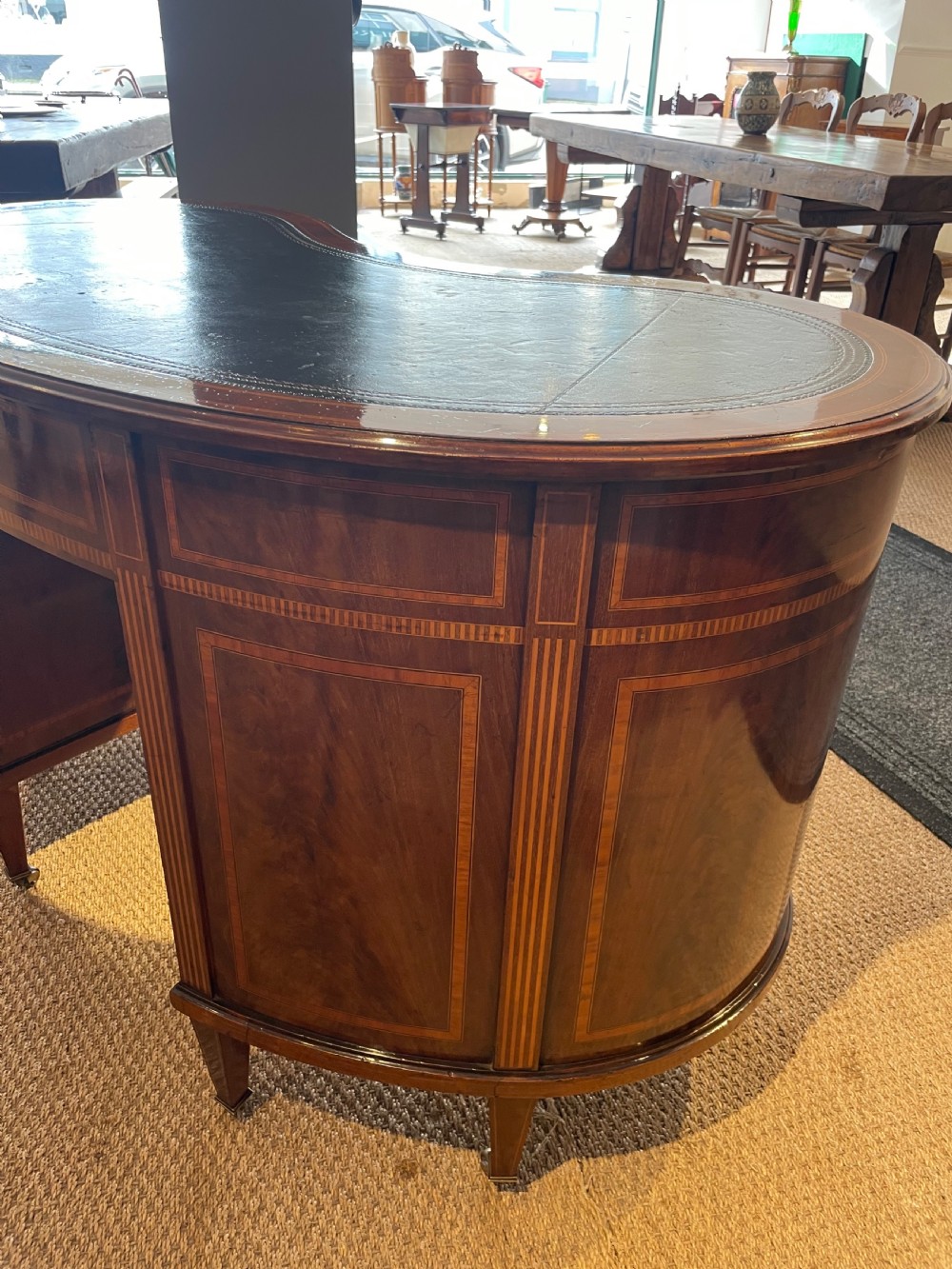 Antique kidney shaped desk  View VII