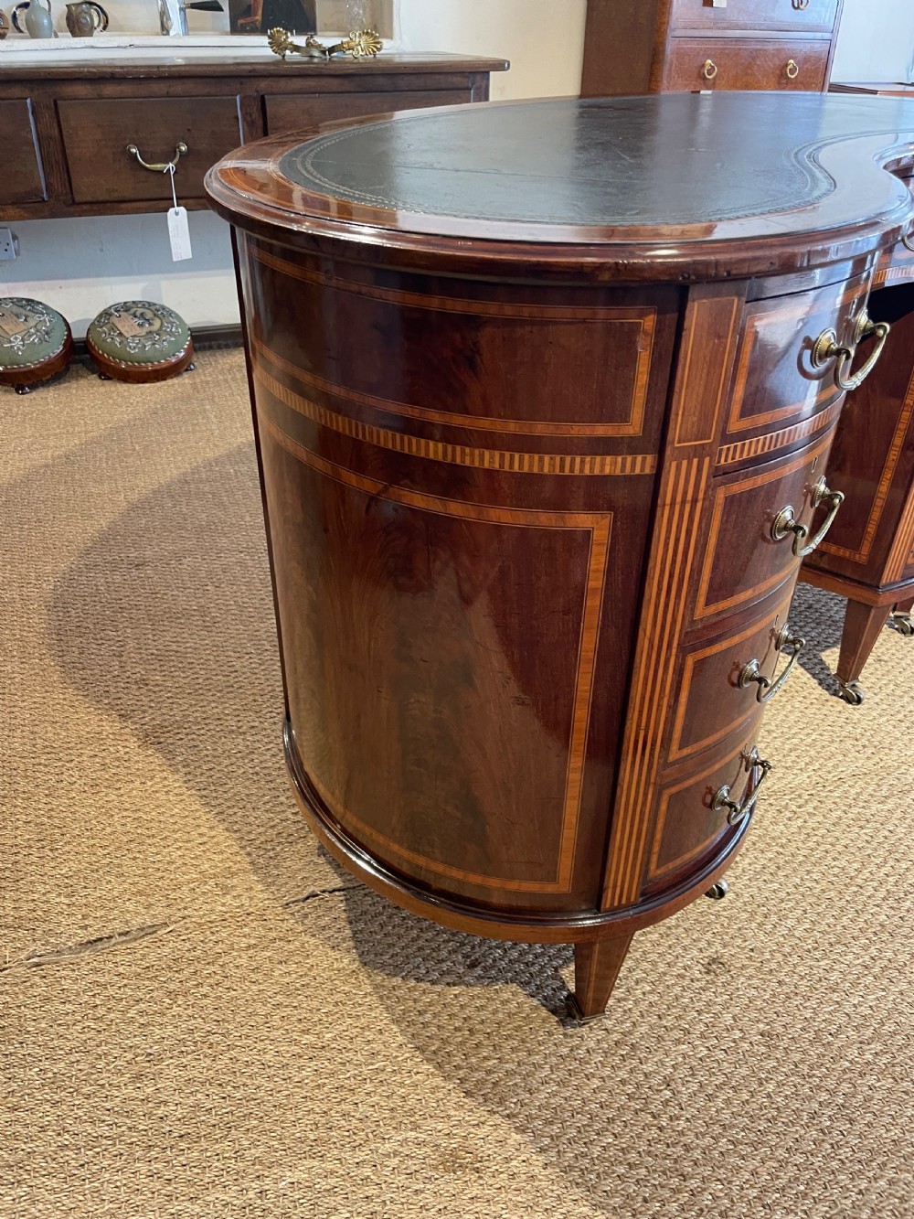 Antique kidney shaped desk  View IX