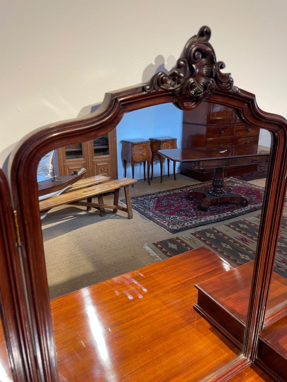 Antique mahogany dressing table  View IX