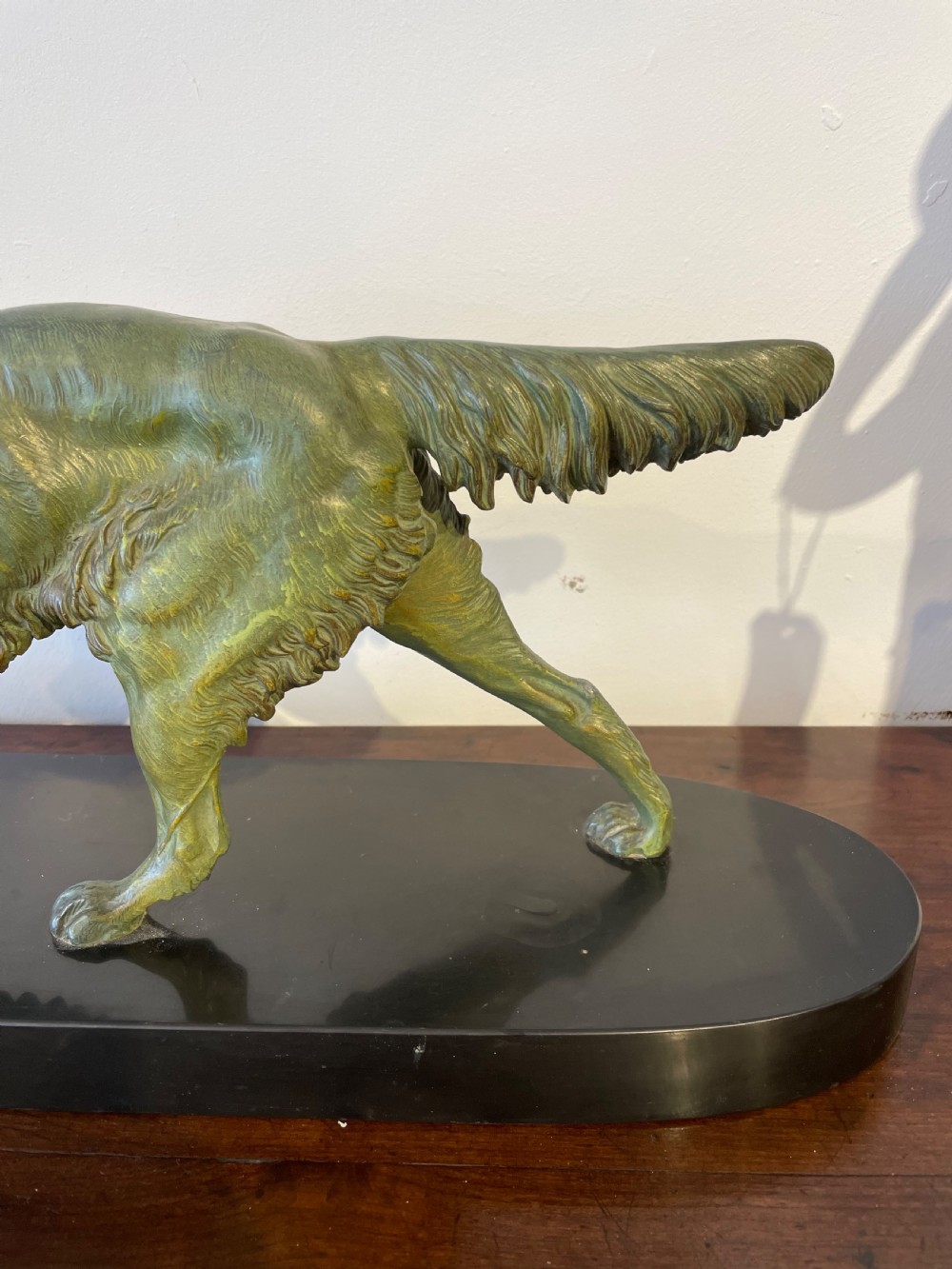 Art Deco spelter retriever  View IV