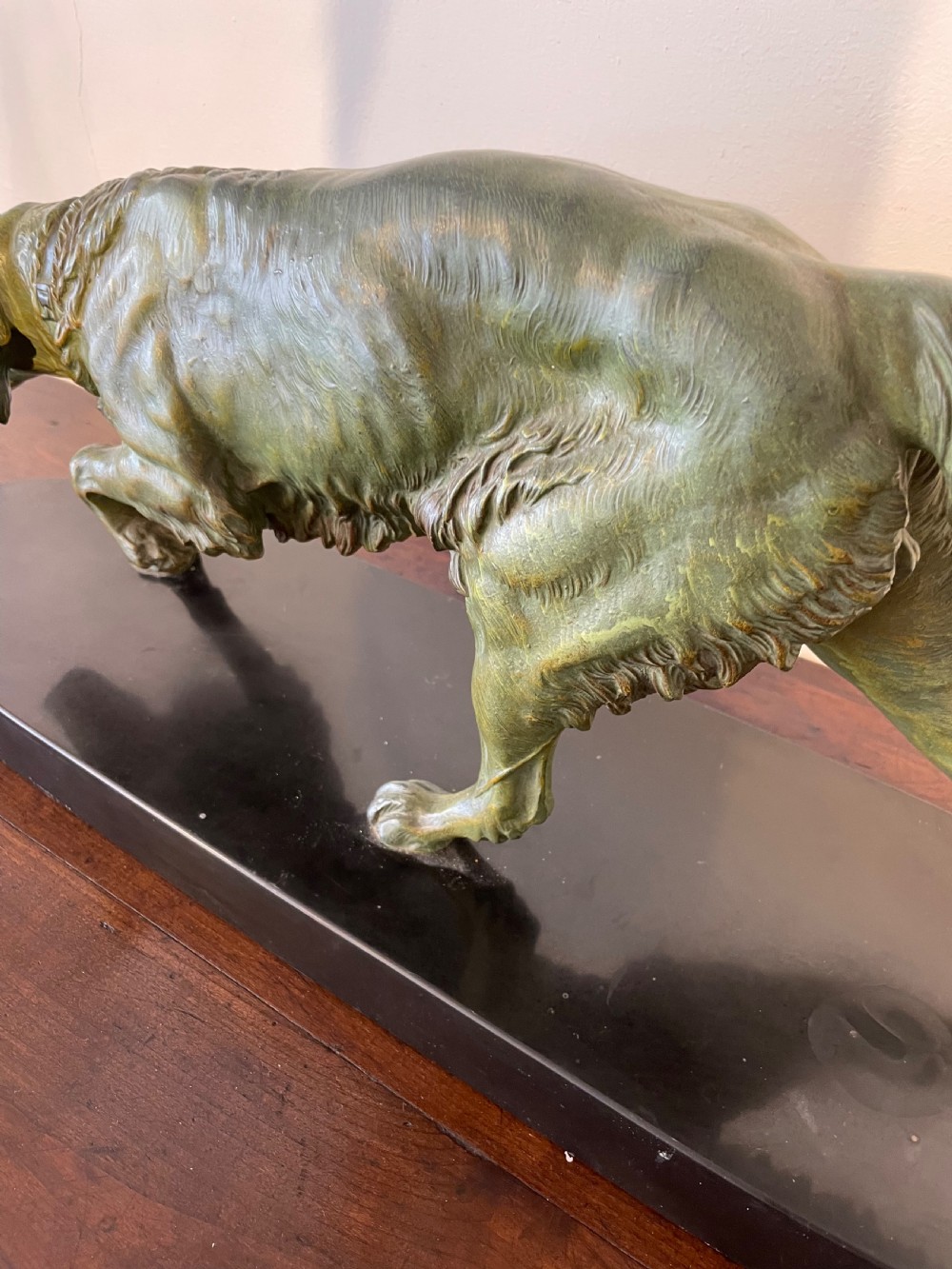 Art Deco spelter retriever  View VII