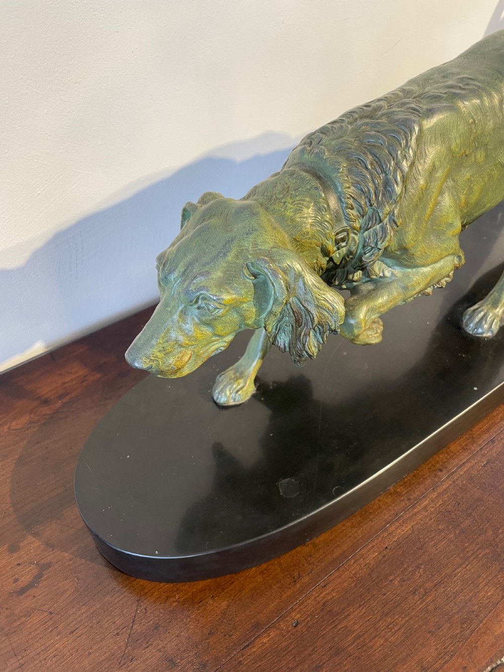 Art Deco spelter retriever  View VIII