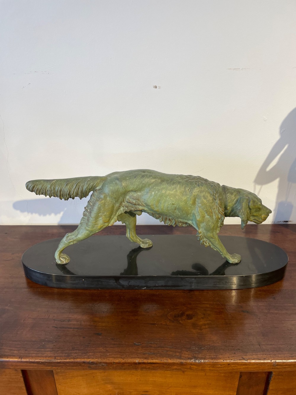 Art Deco spelter retriever  View IX