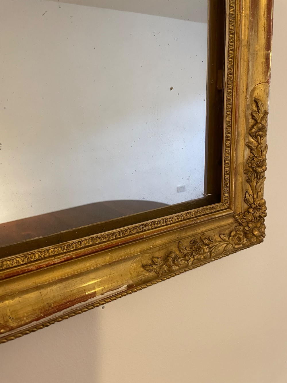 Small gilt mirror  26 “ x 34.5 “ H  View III