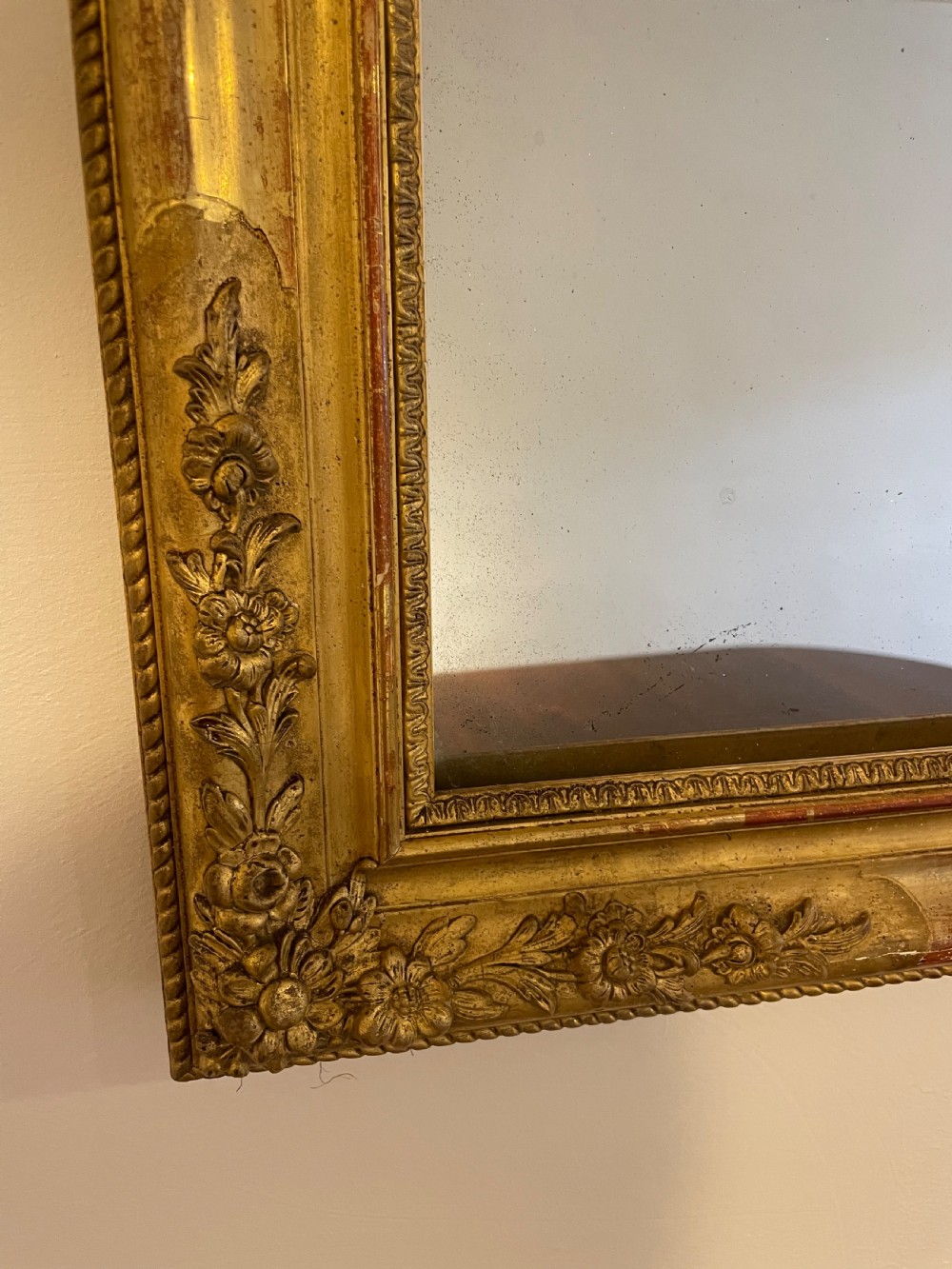 Small gilt mirror  26 “ x 34.5 “ H  View IV