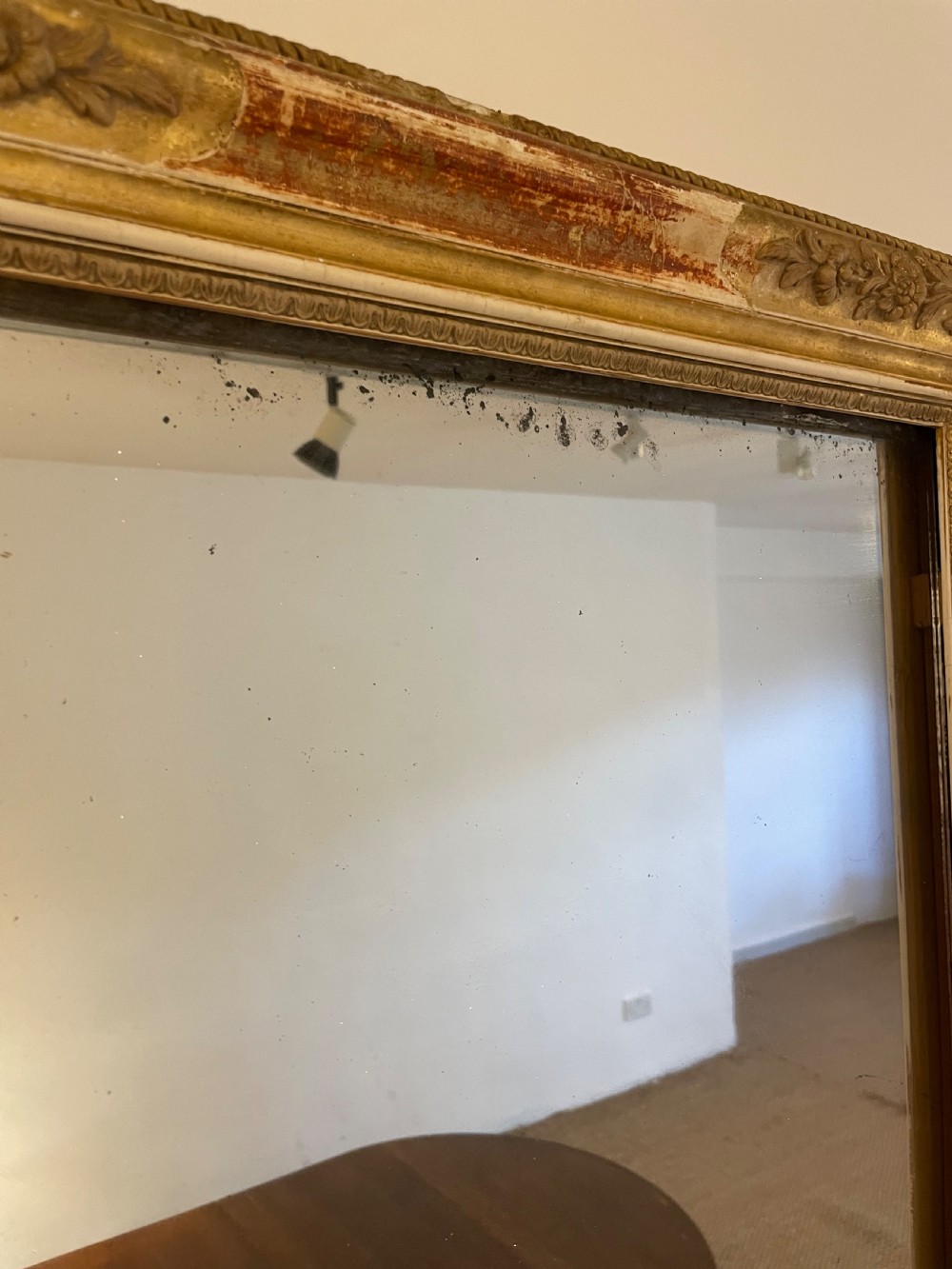 Small gilt mirror  26 “ x 34.5 “ H  View VI