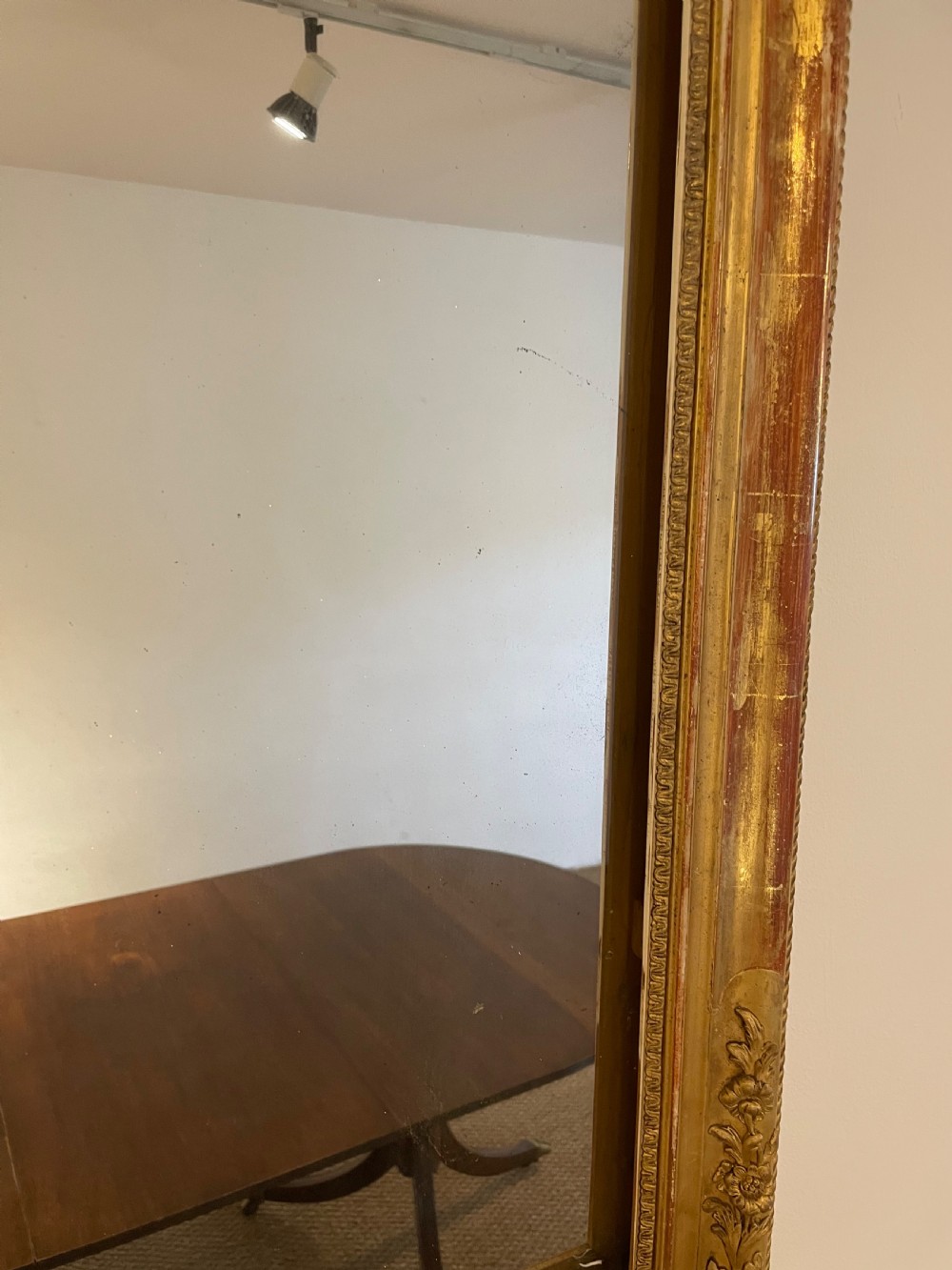 Small gilt mirror  26 “ x 34.5 “ H  View IX