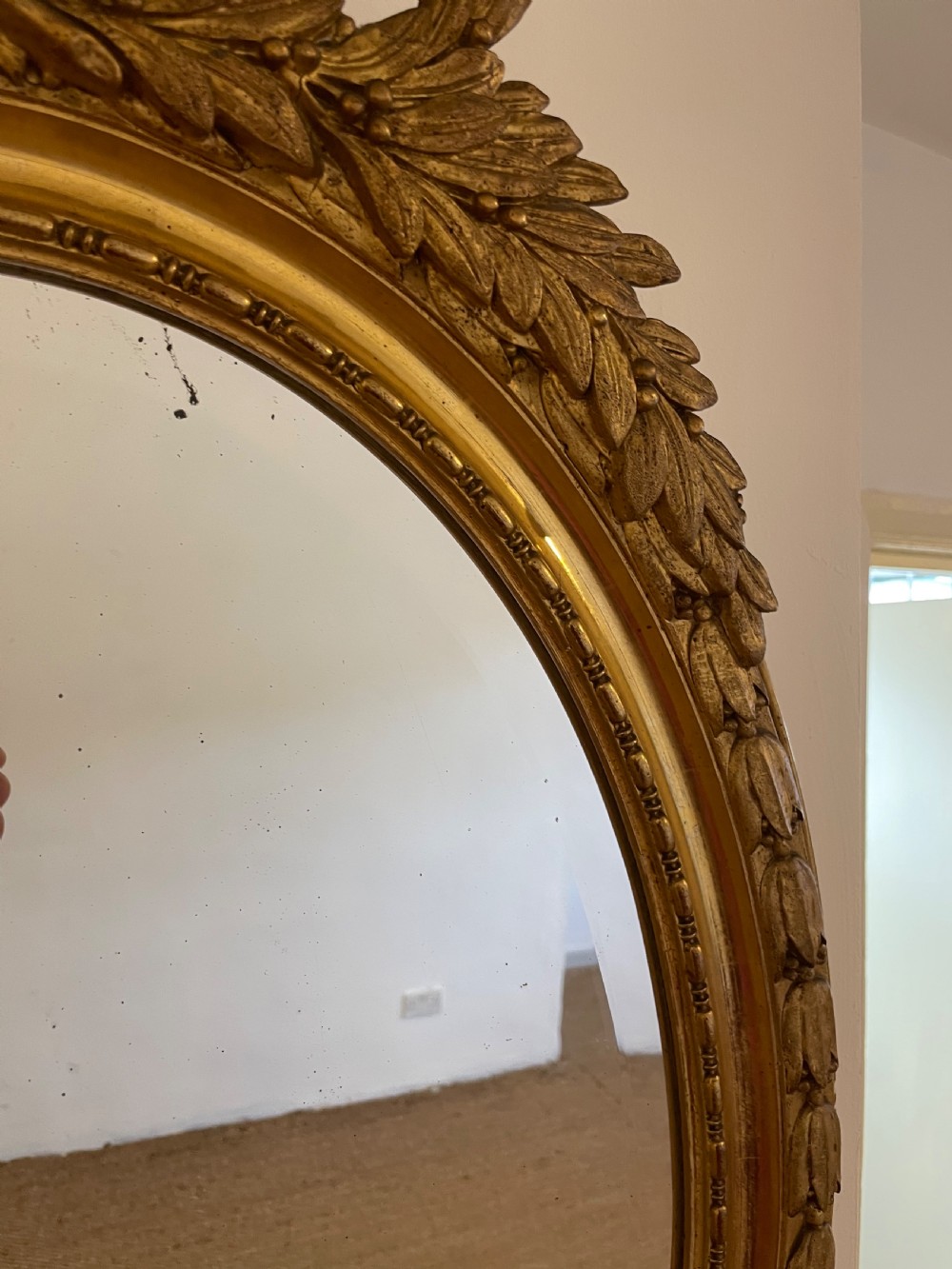 Napoleon III oval gilt mirror  View V