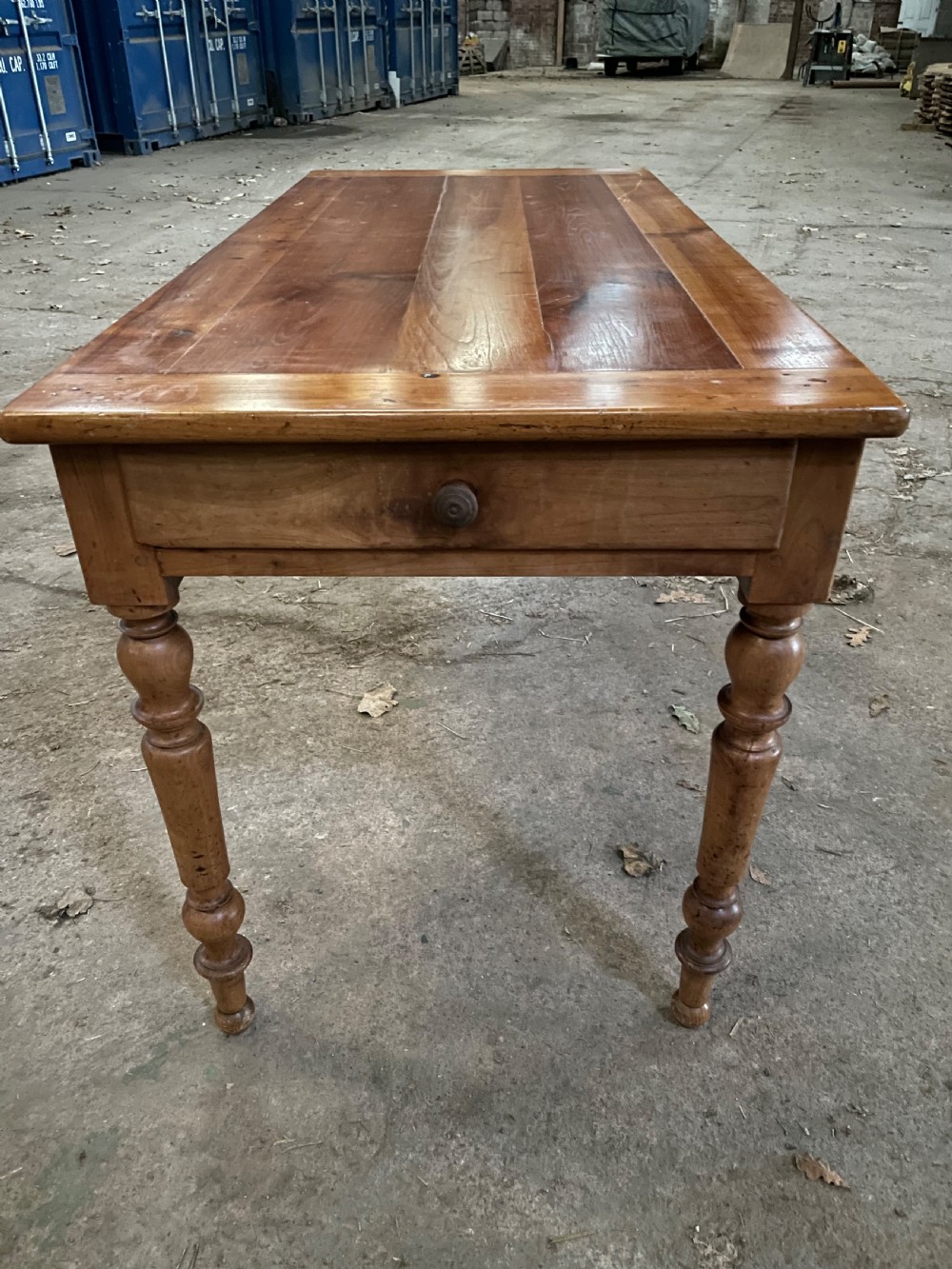 Small cherry wood farm table  View II
