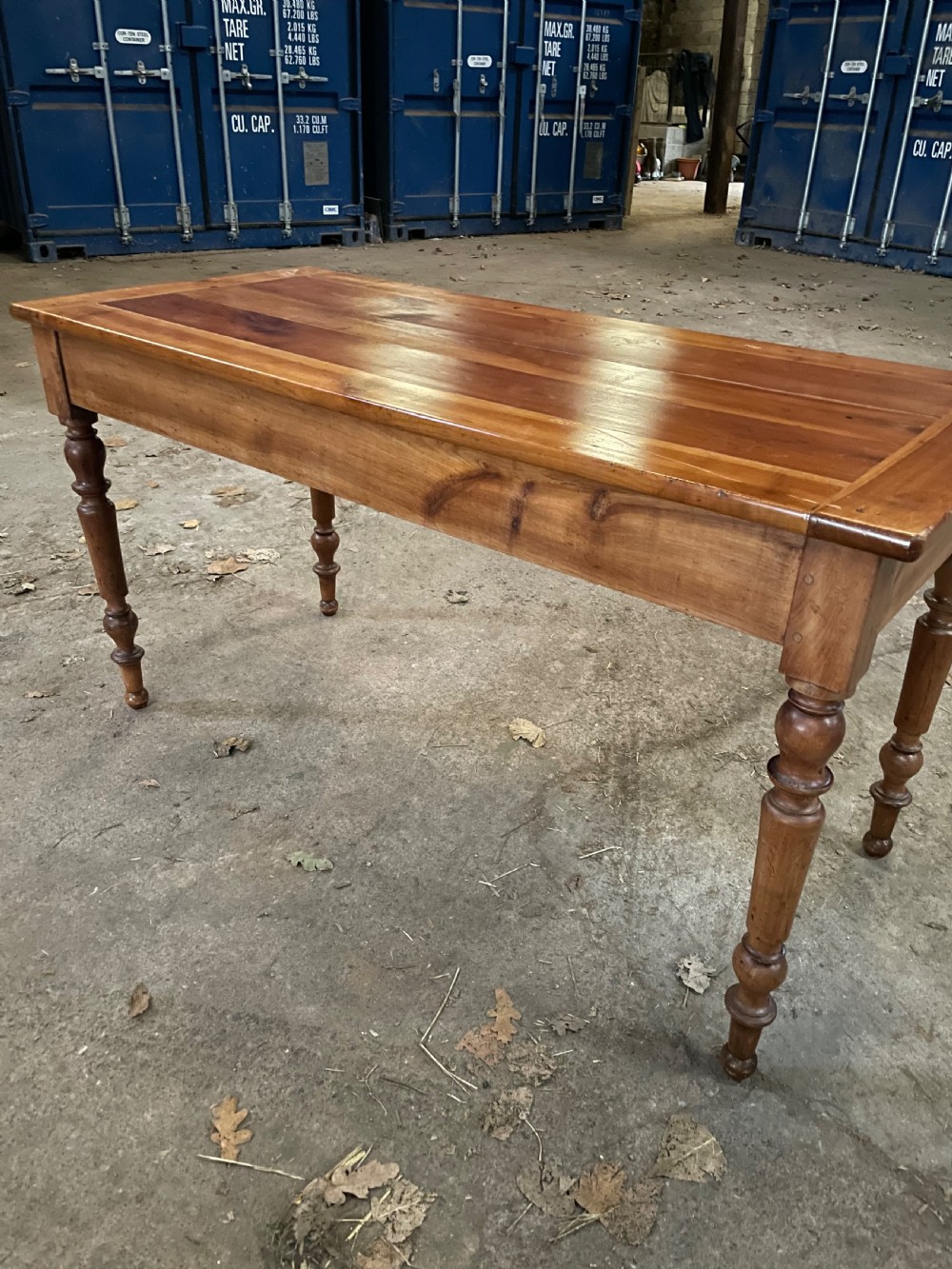 Small cherry wood farm table  View VIII