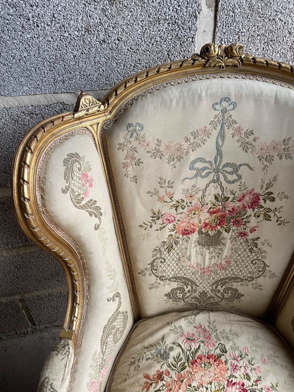 Pair of gilt wood fauteuils / arm chairs  View IV