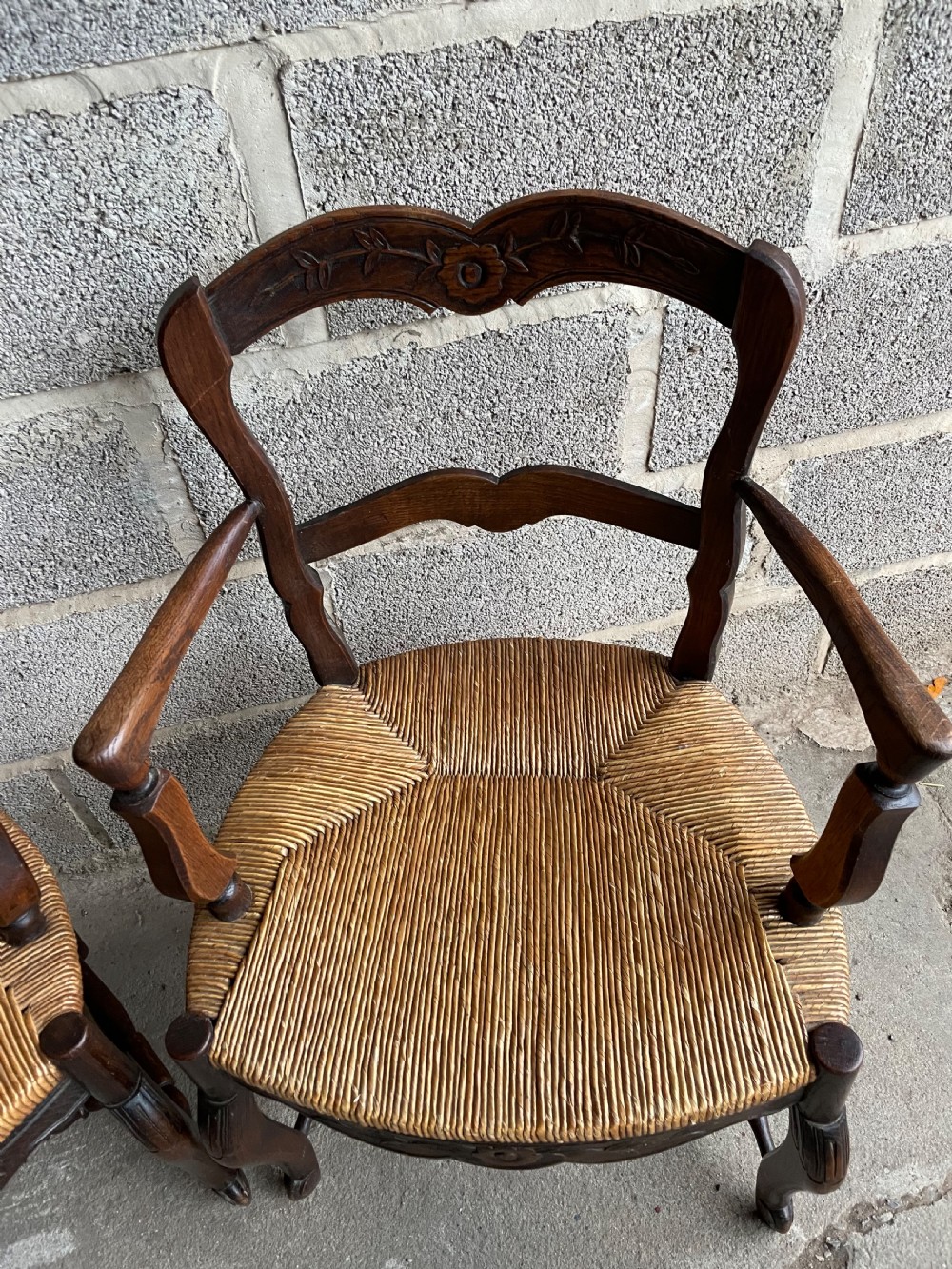 Pair of oak country chairs  View IV