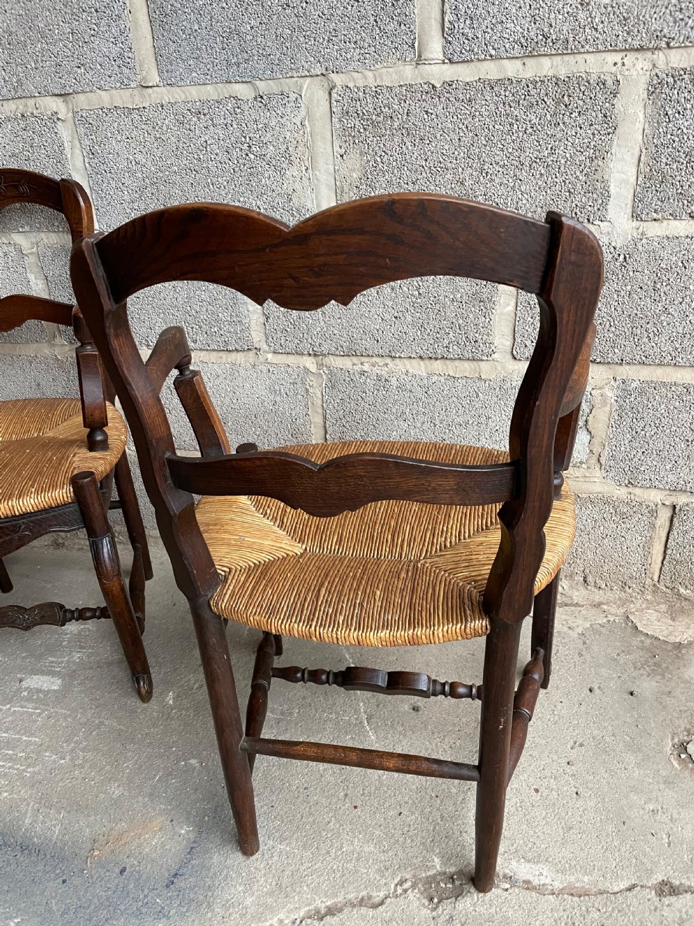 Pair of oak country chairs  View VI