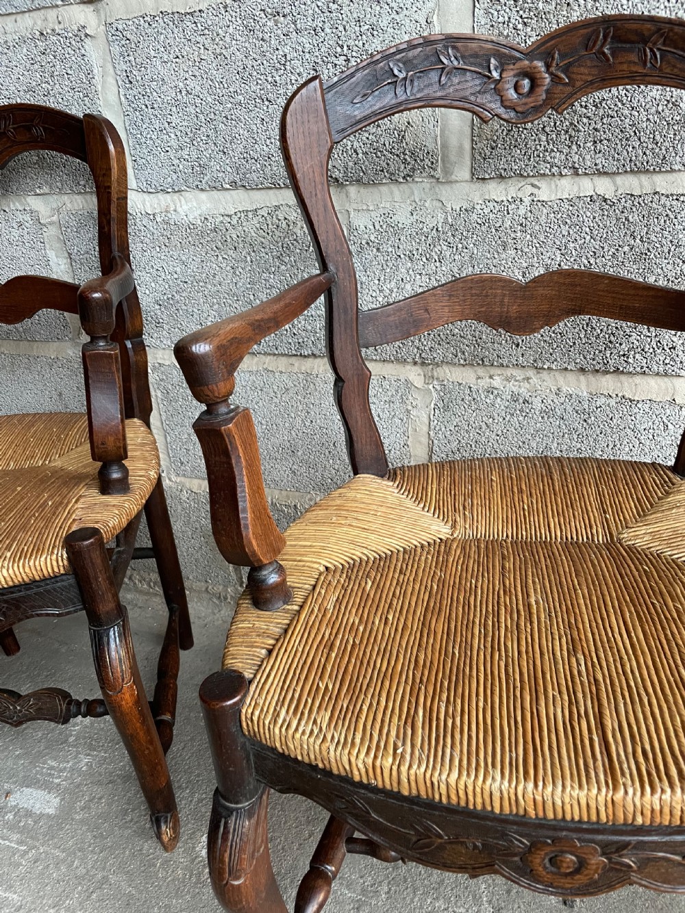 Pair of oak country chairs  View VII