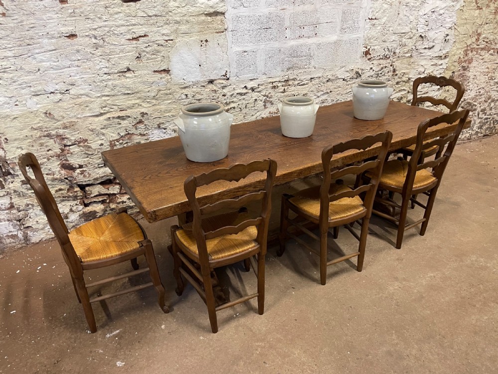 Oak refectory table 2.2 meters  View X